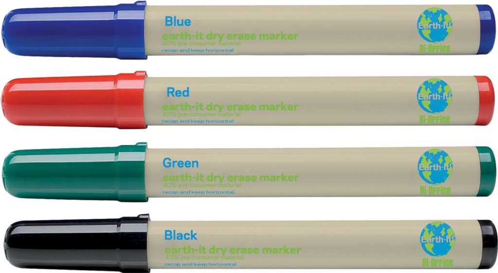 Bi-Office recycelte Whiteboard-Marker "Earth" sortiert 4 Stück