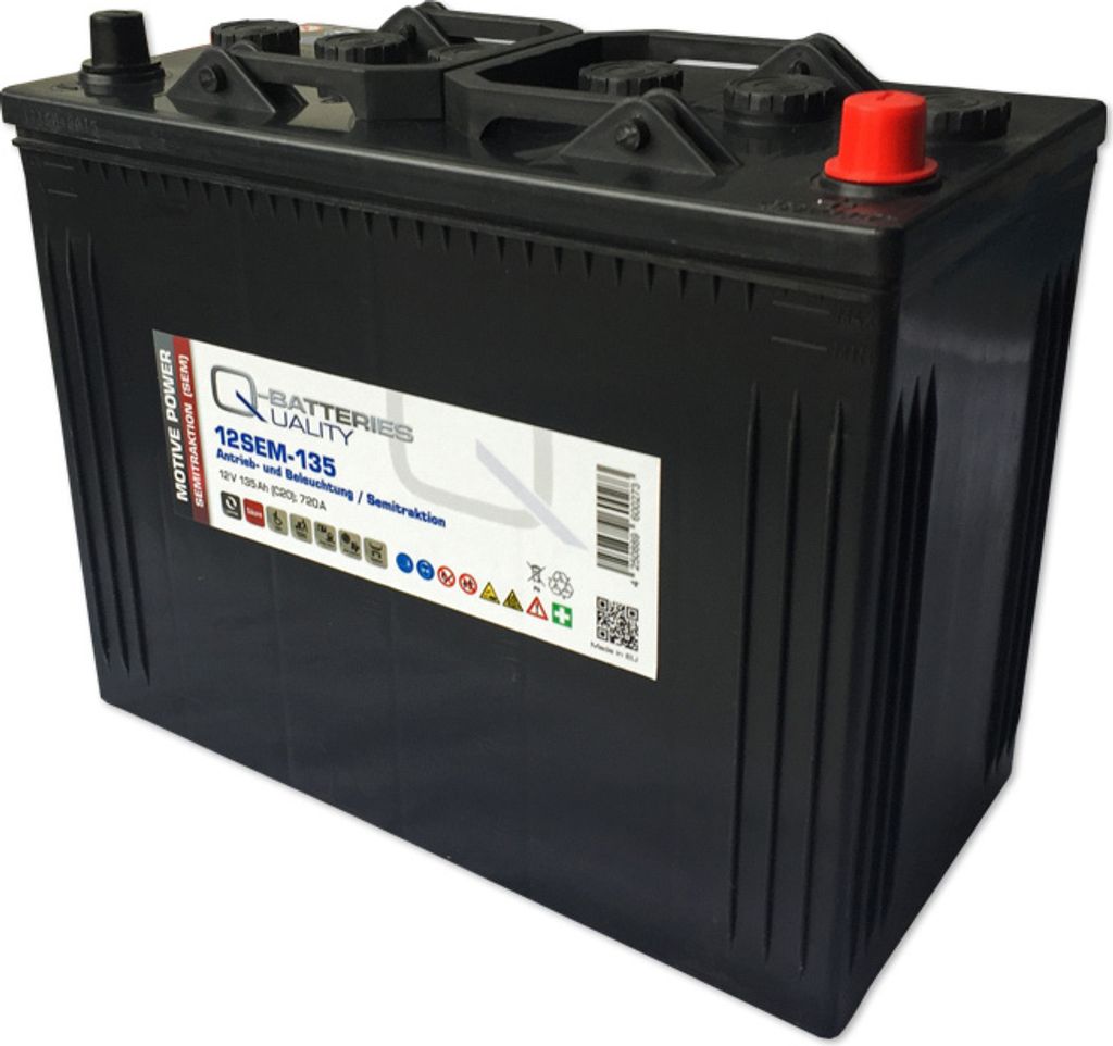 Q-Batteries 12SEM-135 12V 135Ah Semitraktionsbatterie