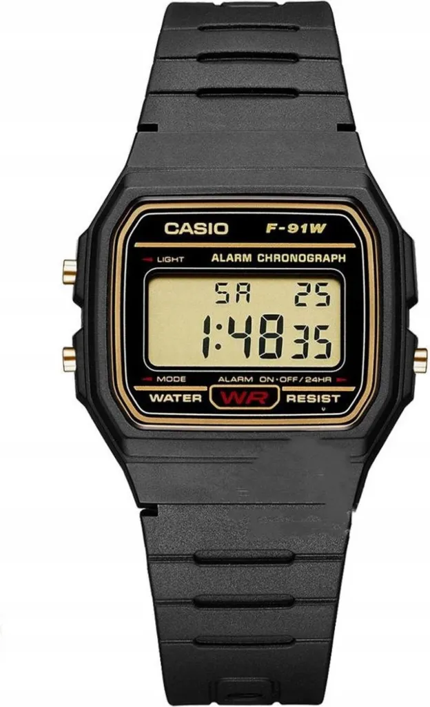 Casio F-91WG-9QDF Orologio Digitale Oro e Nero con Scatola Originale