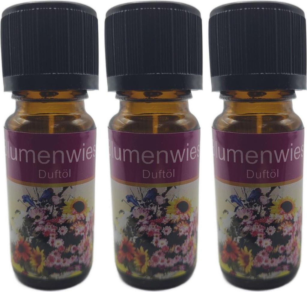 3 x Duftöl 10ml Grosse Auswahl II Duftlampe Duftstein Aromaöl Tolle Düfte - Auswahl: Blumenwiese