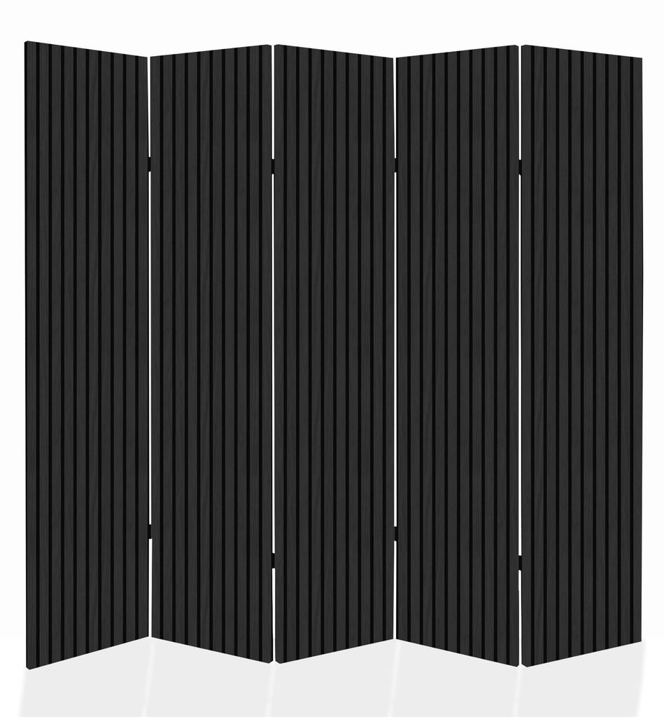 framed concept Paravent Raumteiler Holz 225x172 cm, 5-teilig beidseitig, Sichtschutzwand