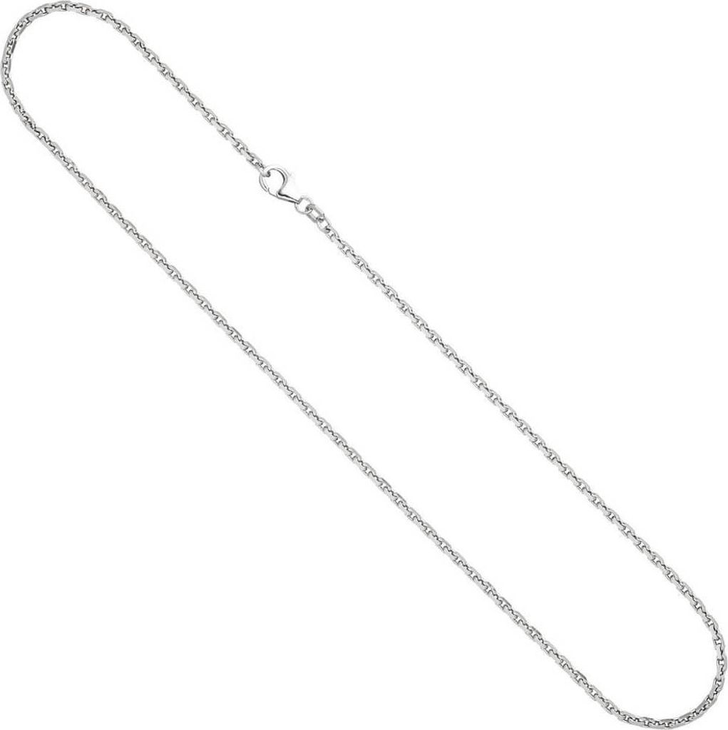 2mm Ankerkette Halskette Collier aus 925 Silber rhodiniert Produktbild 