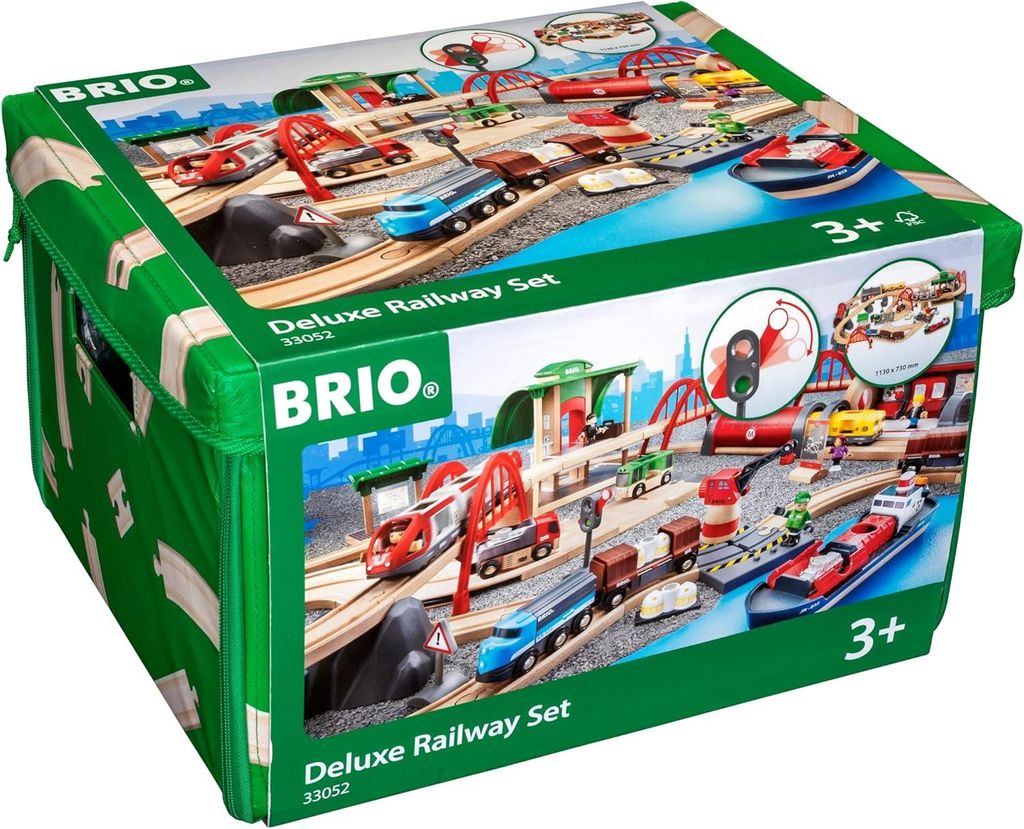 BRIO World - 33052 Straßen & Schienen Bahn Set Deluxe Produktbild 