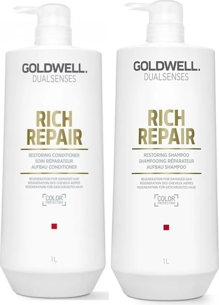 Réparer les Cheveux Cassants avec Goldwell Rich Repair Duo 2x1000 ml