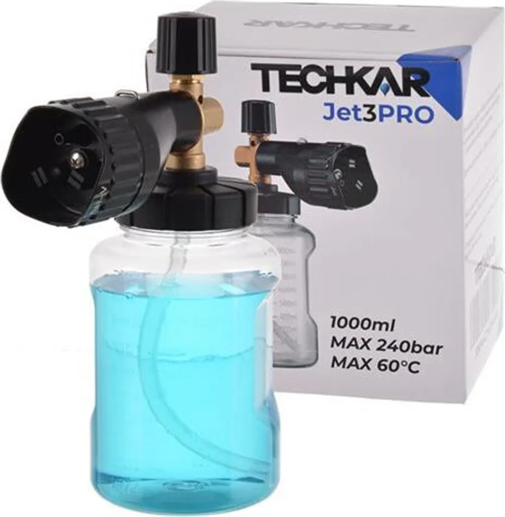 Cannone Schiuma TECHKAR Jet3Pro 1,15mm Professionale 1/4" per Car Wash