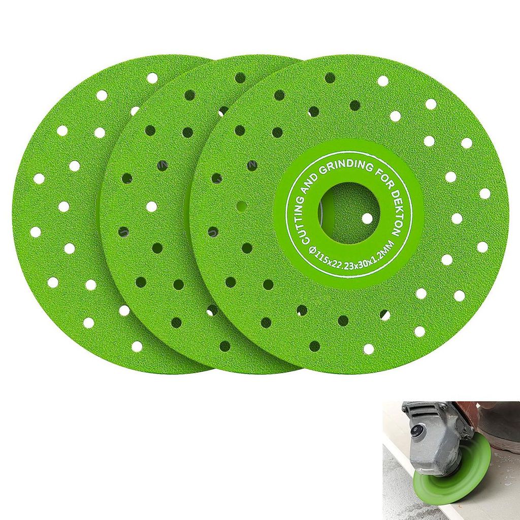 3 Stück 115 mm vakuumgelötete,Diamanttrennscheibe, Produktbild 