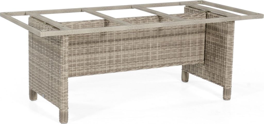 Base-Polyrattan Tischgestell Aluminium White-coral