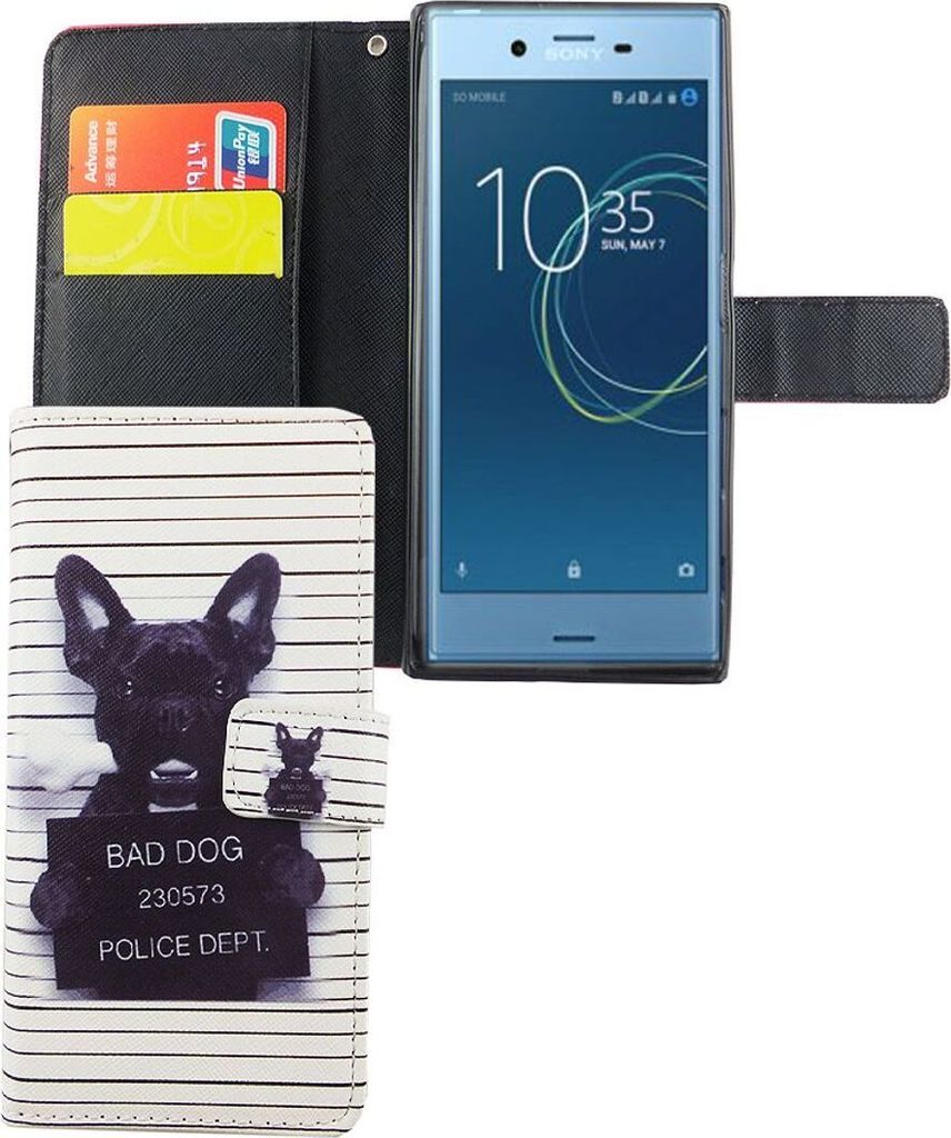 Handyhülle Tasche für Handy Sony Xperia XZs Böser Hund Weiß