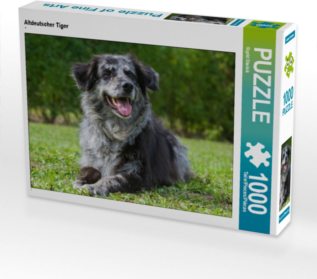 CALVENDO Puzzle Altdeutscher Tiger 1000 Teile Puzzle quer | 1000 Teile Lege-Größe 64x48cm Foto-Puzzle für glückliche Stunden