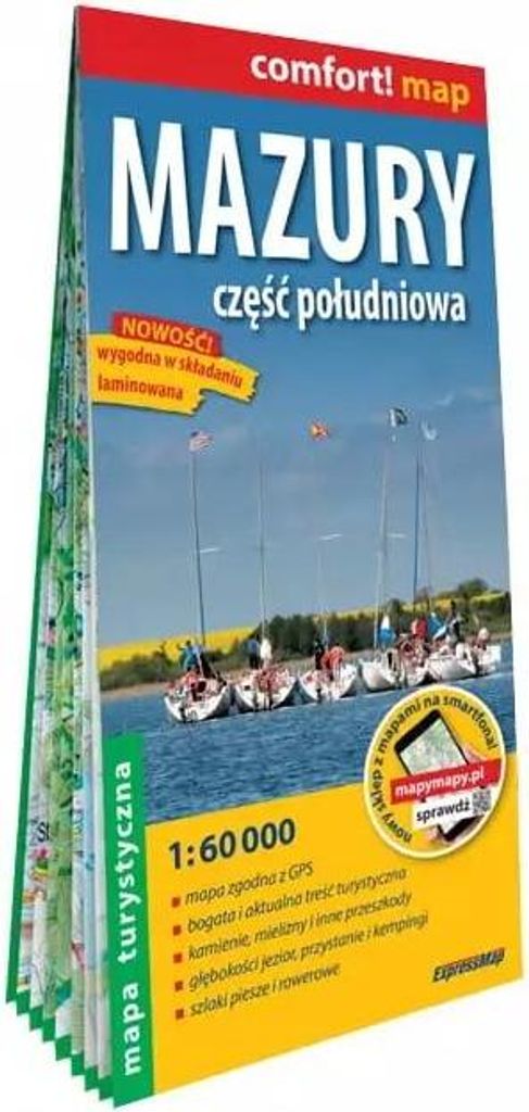Masuren Südkarte 1:60.000 2023 Laminierte Edition