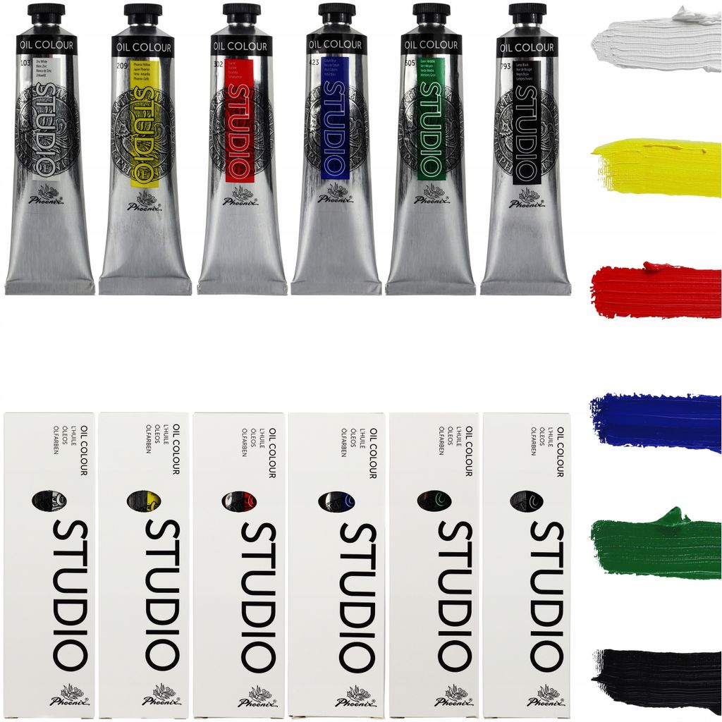 Ölfarben 120 ml Set mit 6 beliebten Farben von Phoenix Produktbild 