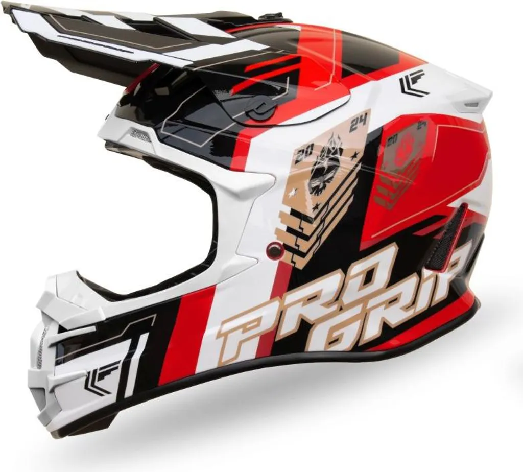 Casque cross PROGRIP PG3080 Spirits 2024 XL rouge blanc noir