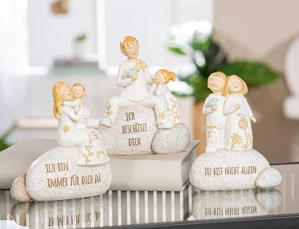 Statue Décorative Mutmacher Gilde Design Naturel 12 cm - Set de 3 pcs - 2