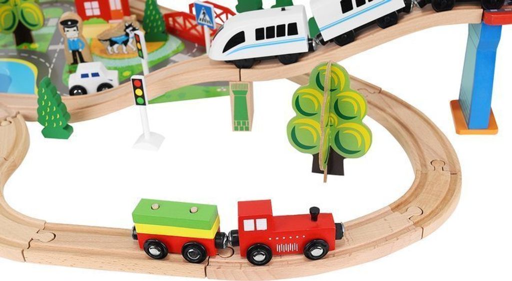 Kruzzel Wooden Railway - batteriebetriebener Zug Produktbild 20