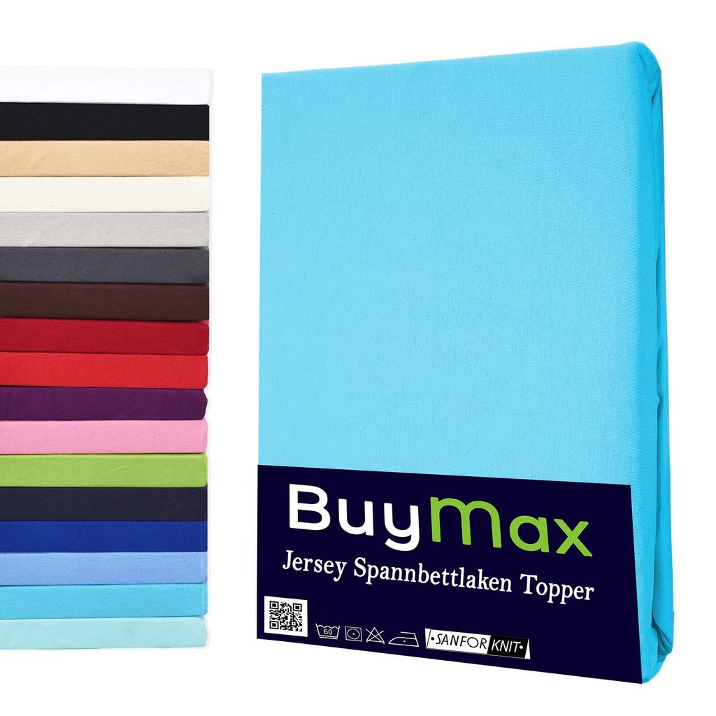 Jersey Topper Spannbettlaken Spannbetttuch 100% Baumwolle  Produktbild 1
