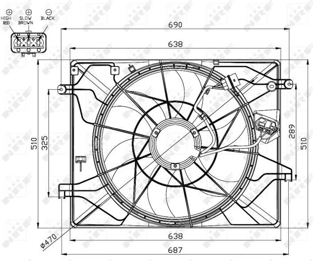 Motoventilateur de refroidissement pour Genesis - Qualité OE 253802M250