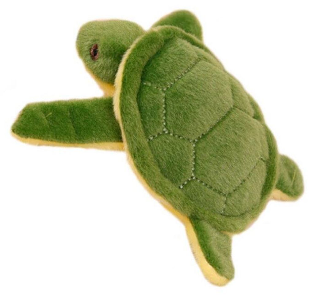 Leantoys Schildkröte Plüsch Maskottchen Schlüsselanhänger Quietscher grün 15 cm