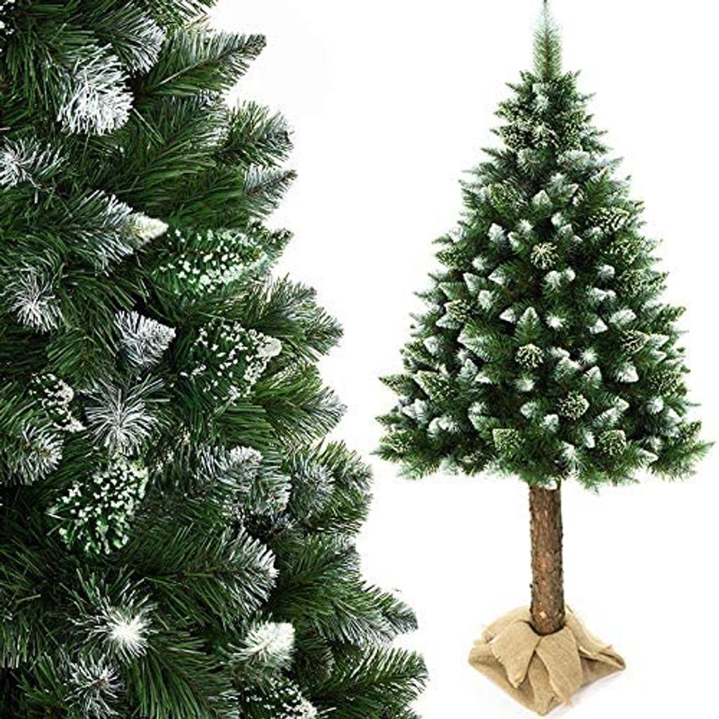 Weihnachtsbaum Tannenbaum mit echtem Baumstamm Diamant KIEFER 180cm 