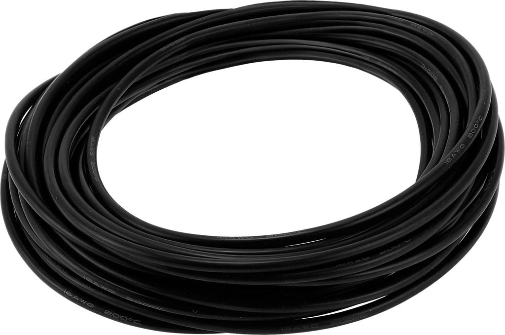 1 Stück 16AWG Universaler Massekabel-Autofunk, Auto-Lautsprecher-Stromkabel Vollständig isoliert & Soft-Touch-Mantel TC Schwarz 26FT