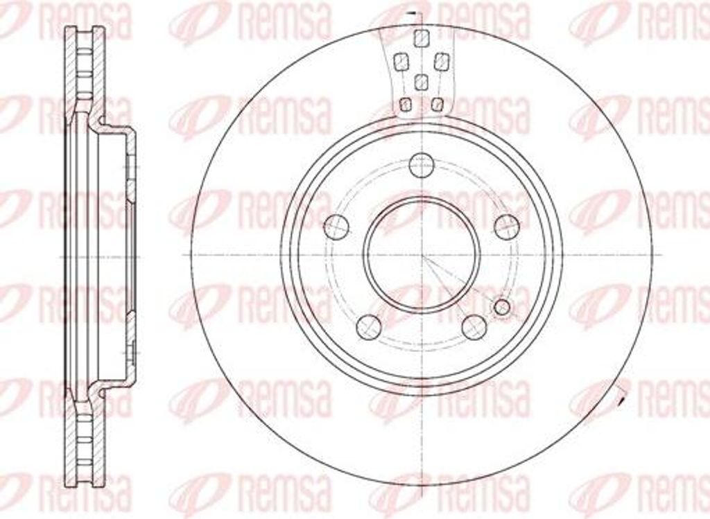 REMSA 61029.10 Bremsscheibe OE 1694210212 kompatibel mit A-Klasse, B-Klasse