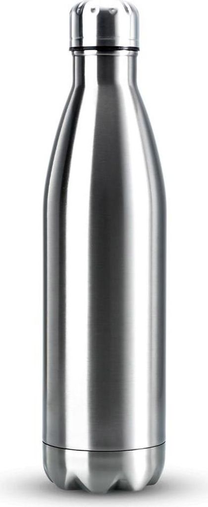 Intirilife Isolierkanne in SILBER – 1 Liter Edelstahl Thermoskanne Isolierflasche Auslaufsicher perfekt geeignet für kalte und heiße Getränke ...