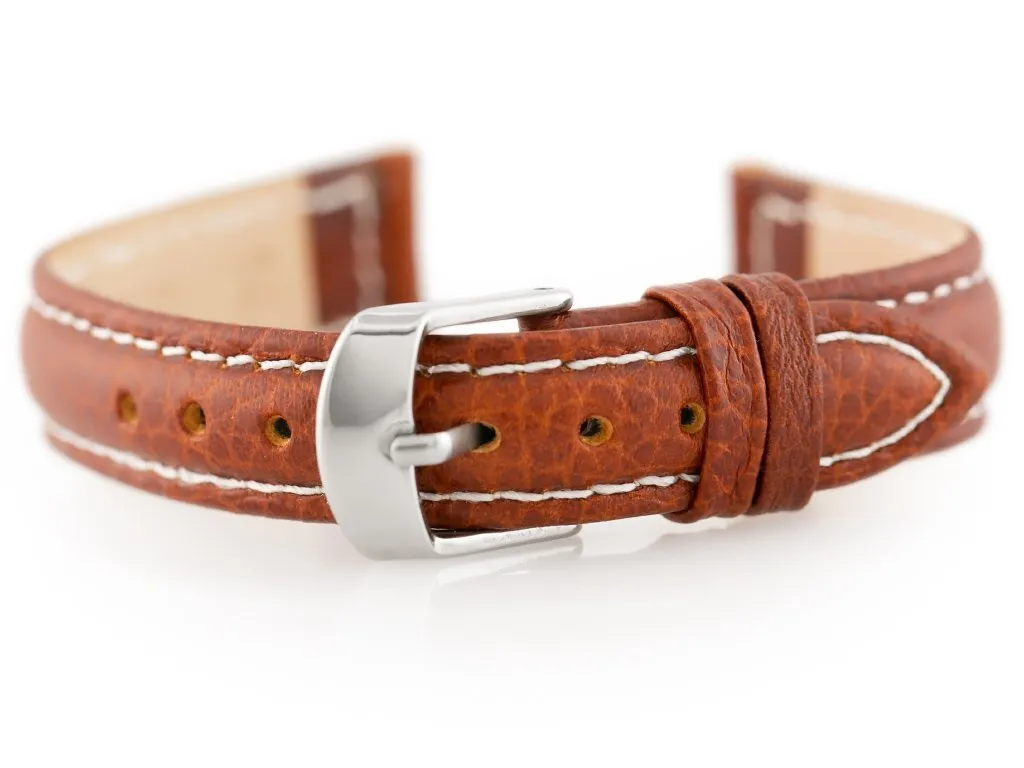 Cinturino Pelle 12mm Marrone W71 per Orologio - Ricambio Alta Qualità