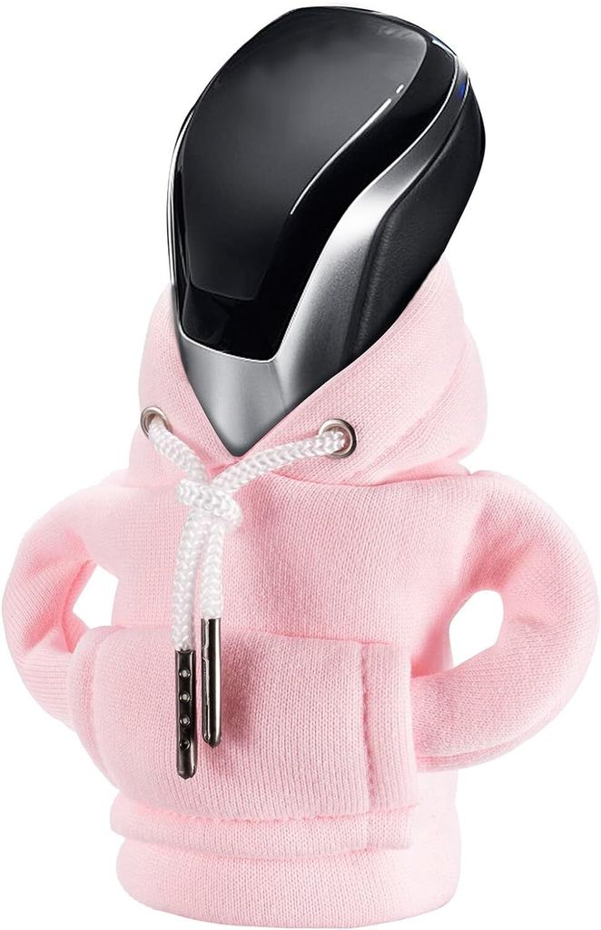 Schalthebel Hoodie, Auto Schaltknauf Abdeckung, Kleiner Hoodie fš¹r Gangschaltung, Schaltknauf š¹berzug fš¹r Auto Dekoratives(rosa)