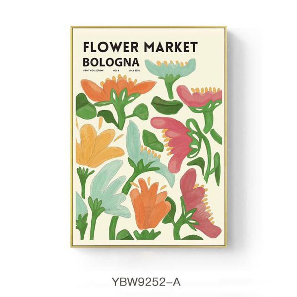 360Home Französische florale dekorative Wandkunst Gold 50*70cm