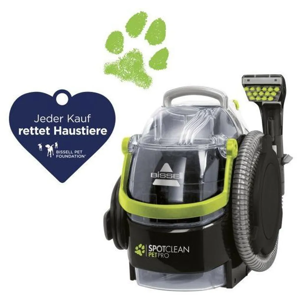 Nettoyeur de taches BISSELL SpotClean Pet Pro 15585 750W Gris et Vert