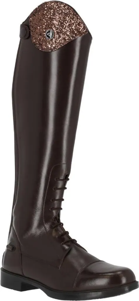 Bottes équitation cuir enfant QHP Romy pour le club et la compétition