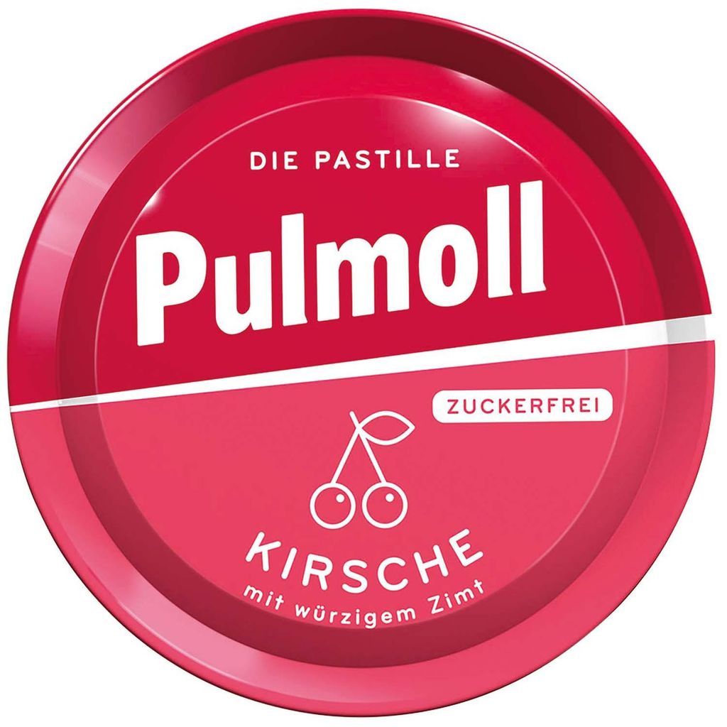 PULMOLL cukríky proti kašľu čerešňa s pikantnou škoricou Obrázok produktu 
