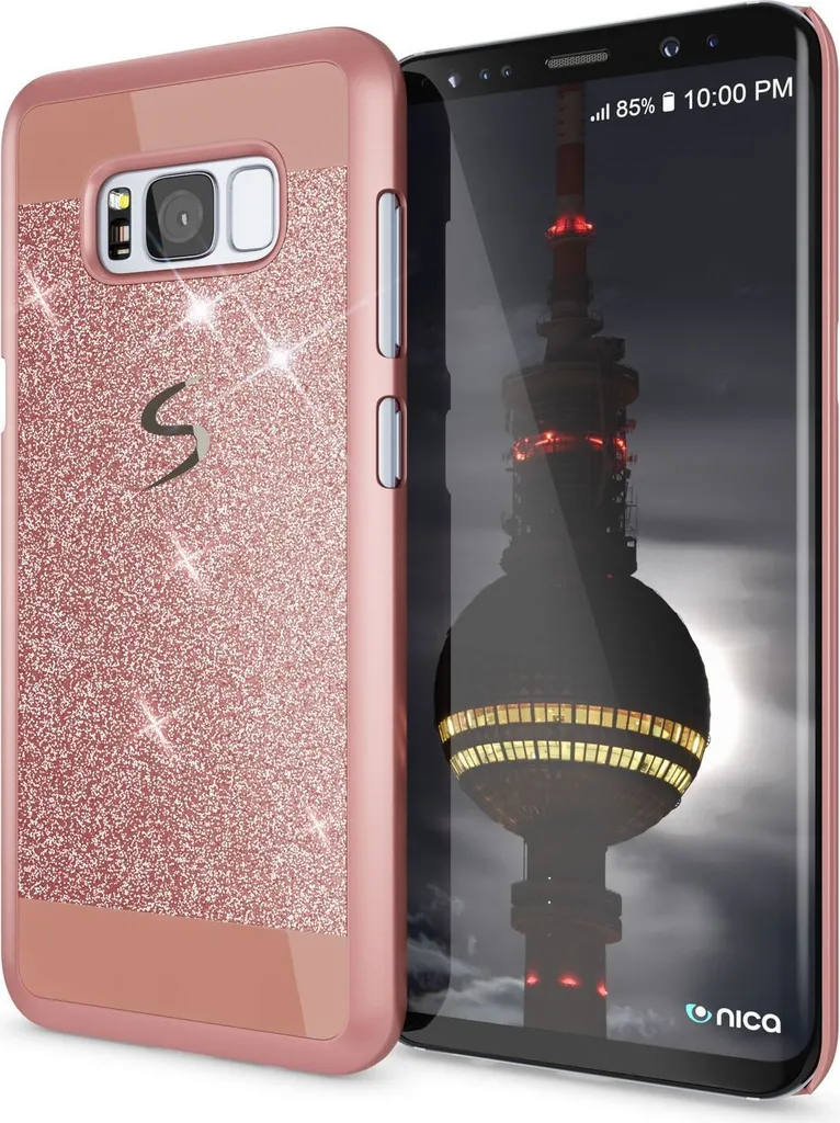 Custodia NALIA Samsung Galaxy S8 Plus Glitter Rose Gold | Slim Fit