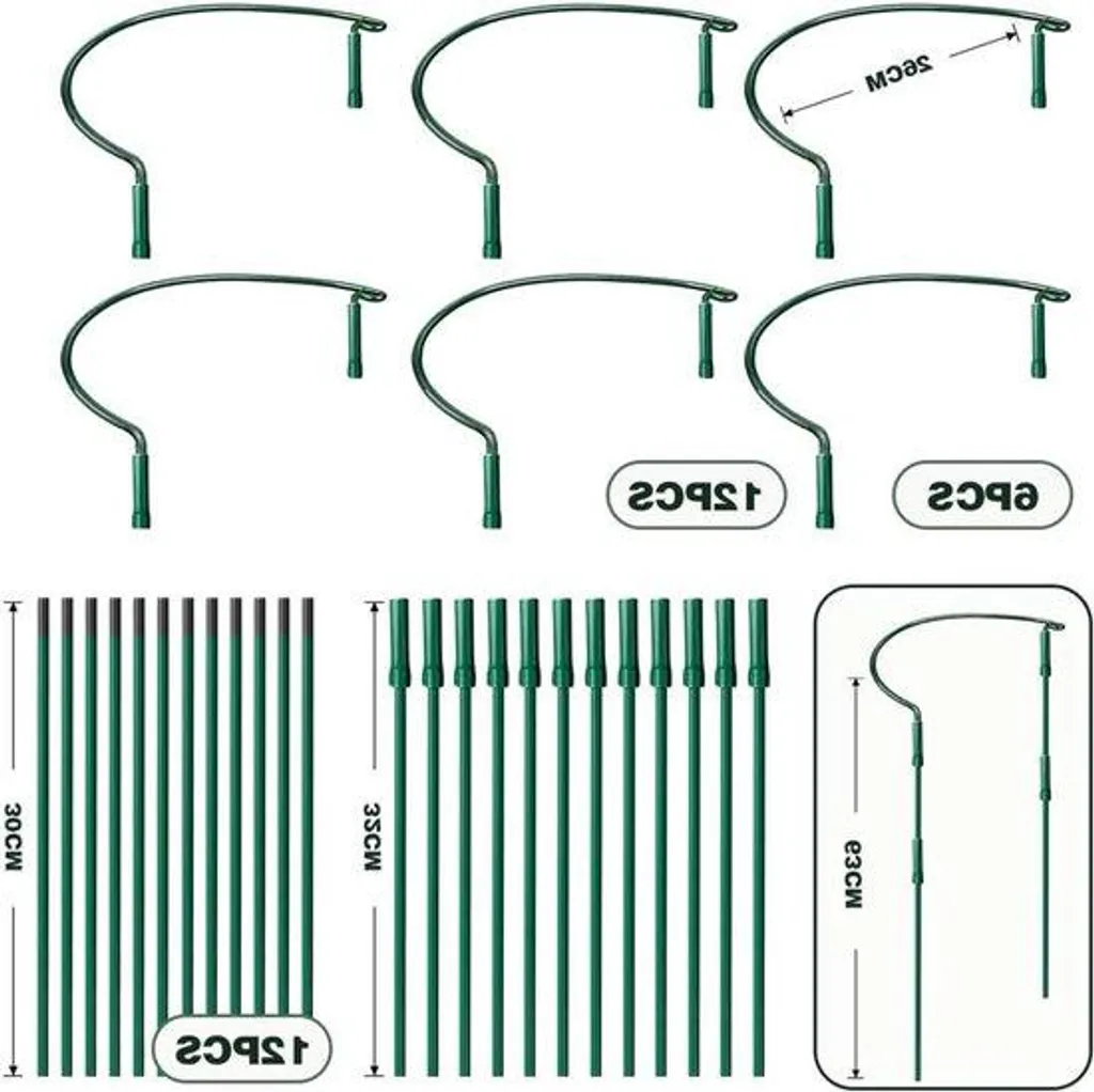 Tuteur pour fleurs et légumes 60 cm - Échafaudage de jardin flexible