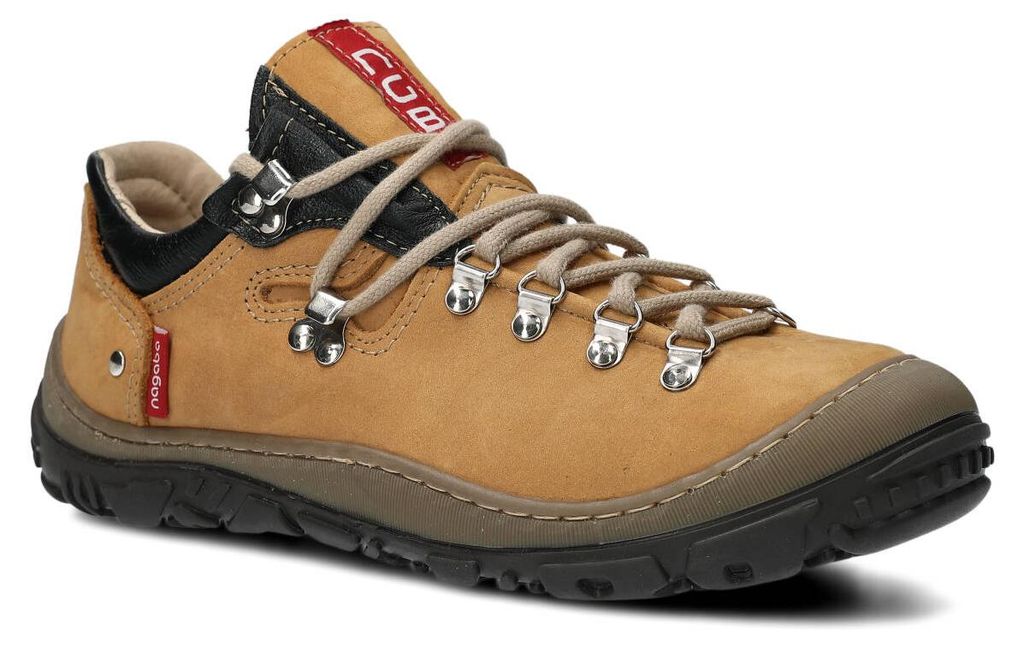 nagaba Wanderschuhe Damen Lederschuhe Trekkingschuhe Frauen, Gelb, 36