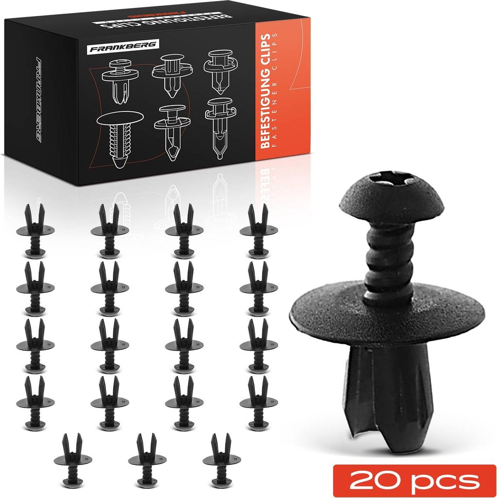 Frankberg 20x Befestigungsclips Stoßstange für Mercedes-Benz W124 W123 W460 W126