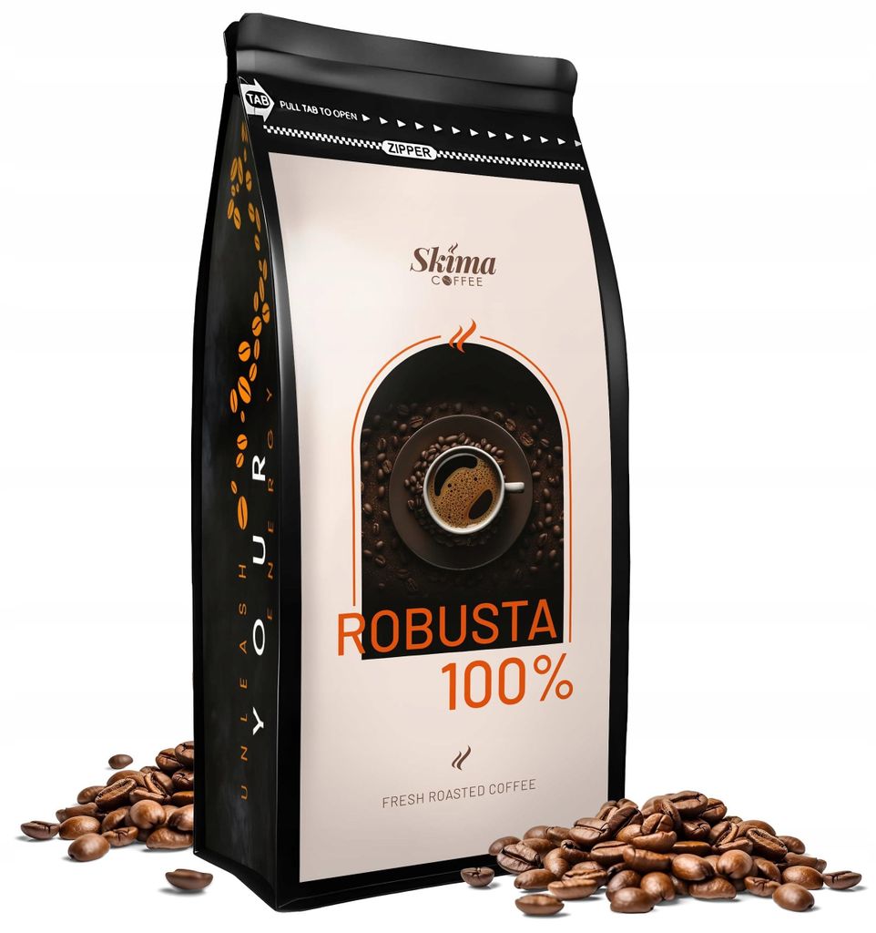 Zrnková káva 1 kg ROBUSTA 100% čerstvě pražená do Obrázek produktu 