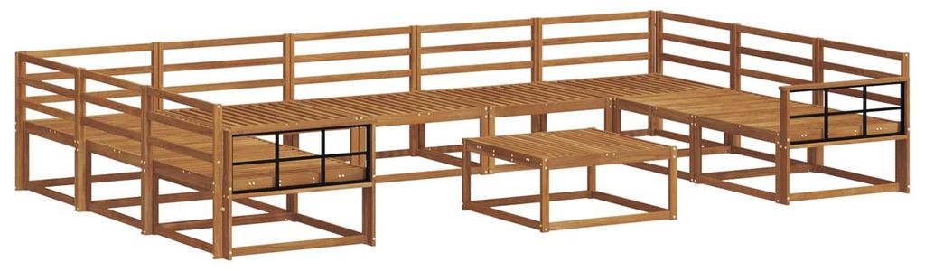 vidaXL Outdoor-Sofagarnitur 10 pcs Natur Massivholz Akazie