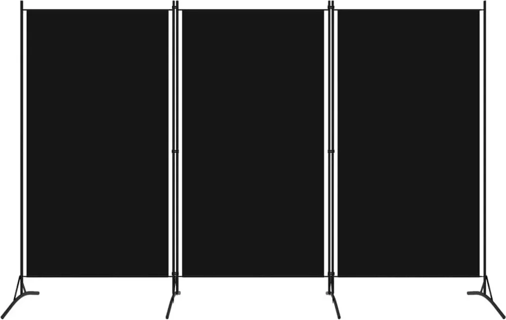 Paravent intérieur Noir 3 volets 260x180 cm - Séparation de pièce élégante