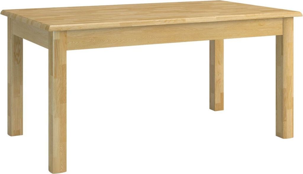 Esstisch Esszimmertisch 160x90 cm Eiche massiv, Ausziehbar auf 360 cm, Farbe: Natur