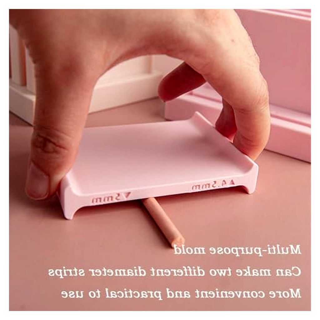 Werkzeug zum Rollen von Ton in gleichmäßiger Dicke, Töpferei-Unterricht, Führungswerkzeuge für Heimwerker (Pink)