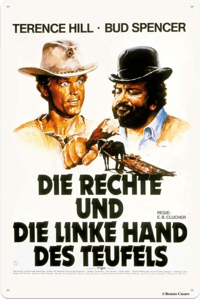 Bud Spencer & Terence Hill Blechschild Rechte und Linke Hand des Teufels 20 x 30 cm
