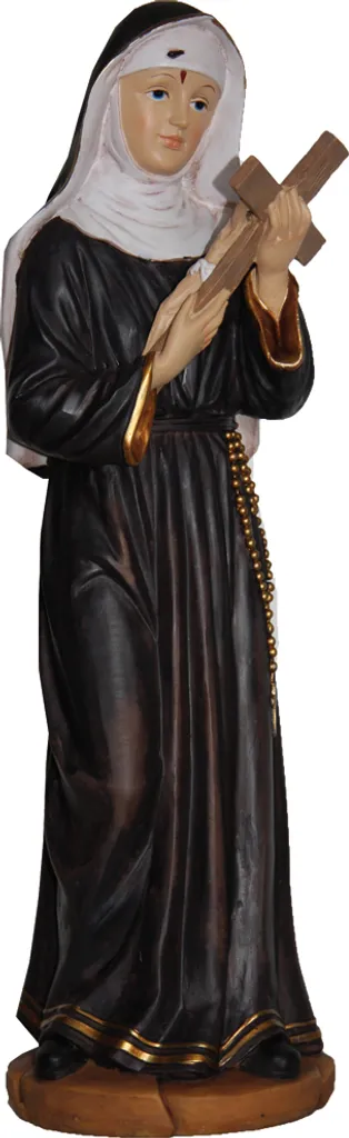 Statue Sainte Rita FADEDA 31 cm - Figurine de Crèche Peinte à la Main