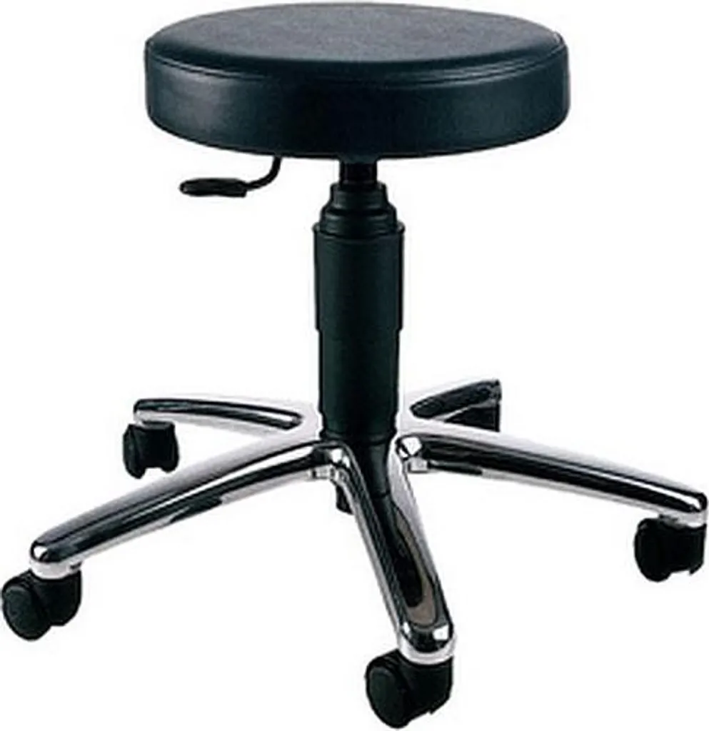 Topstar Tec 70 Tabouret Pivotant Chromé Noir 72279 D10 Assise Épaisse