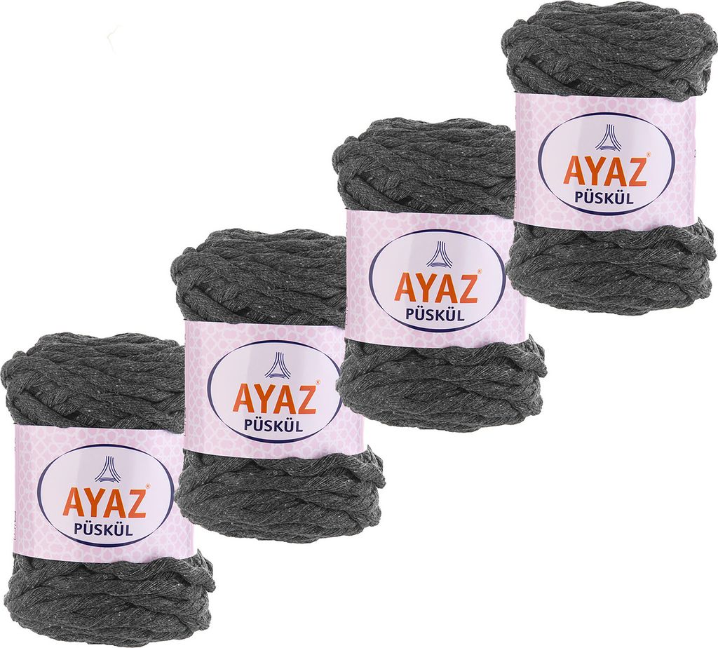 4 x 250g Strickgarn Püskül Strickwolle Häkelgarn Makramegarn Uni große Farbwahl