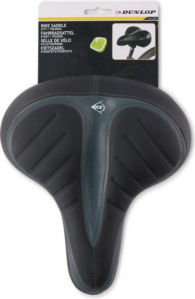 Dites Adieu aux Douleurs avec la Selle de Vélo Dunlop Gel Urbaine Noire
