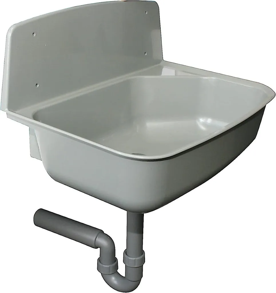 Lavatoio Ecologico Haas Greta 100% Riciclato Grigio con Sifone