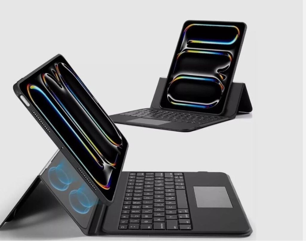 ESR iPad Pro 13 Zoll (M4, 2024) Tastaturhülle mit Magnetständer Schwarz