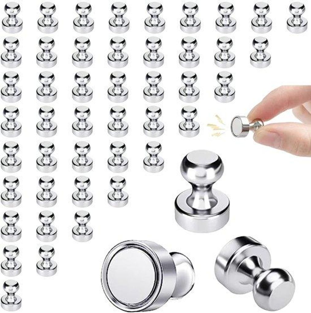 Miniaturneodymiummagneten 50er Pack, 12x16 mm, kleine starke Prikbordmagneten für Musik, Pegboards, Whiteboards