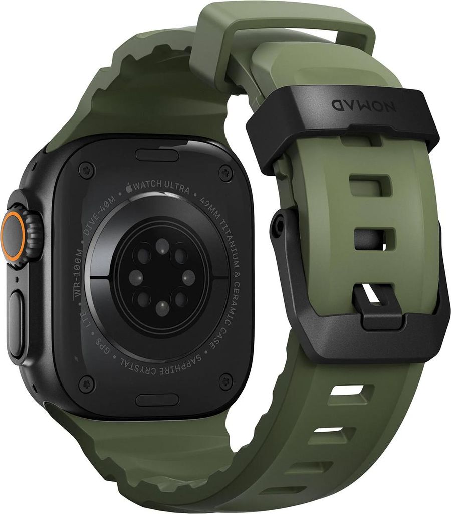 Nomad, Wasserdichtes Sportarmband 49 mm für Apple Watch Rocky Point, Waldgrün