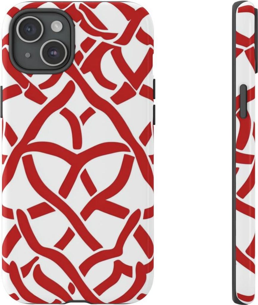 Rotes keltisches Knotenmuster – Hülle Kompatibel mit iPhone 15 Plus